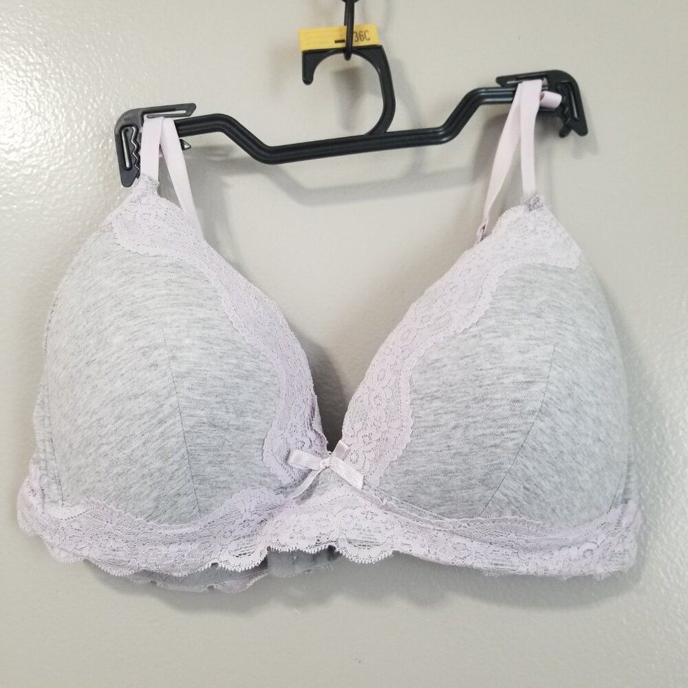 ❤️3/$12 Joe Boxer Gray Bra 36C